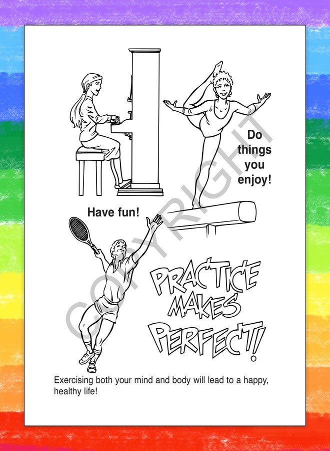 ZOCO - Health and Safety Coloring & Activity Books for Kids (50 Bulk Pack, Without Crayons) - Educational Wellness Activities for Ages 3+ - Image 3